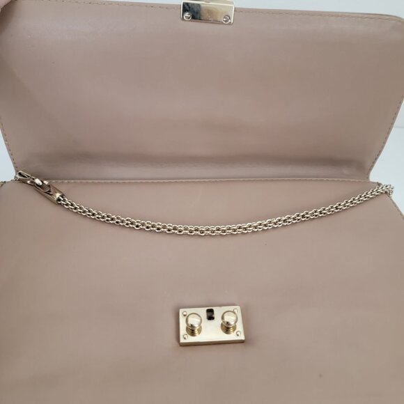 Valentino Vitello Large Glam Lock Rockstud Flap Bag Poudre - Picture 11 of 15